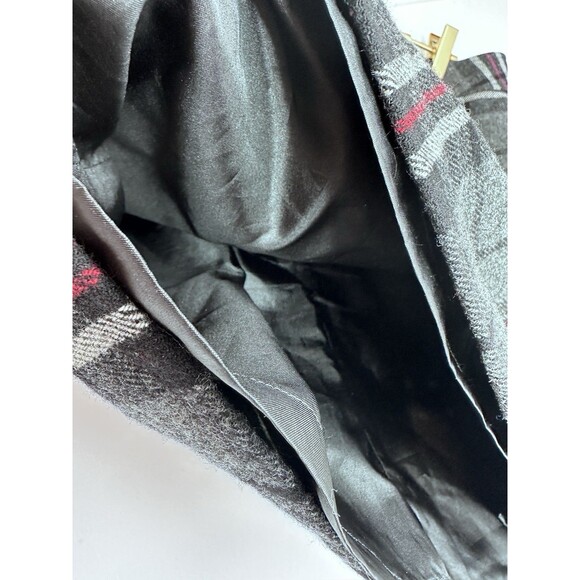 Eddie Bauer Skirt Womens Medium 6 Gray Plaid Tartan Wool Blend Lined Mini Winter - Picture 4 of 9